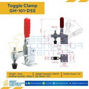 Toggle Clamp แบบกดแนวตั้ง GH-101-DSS