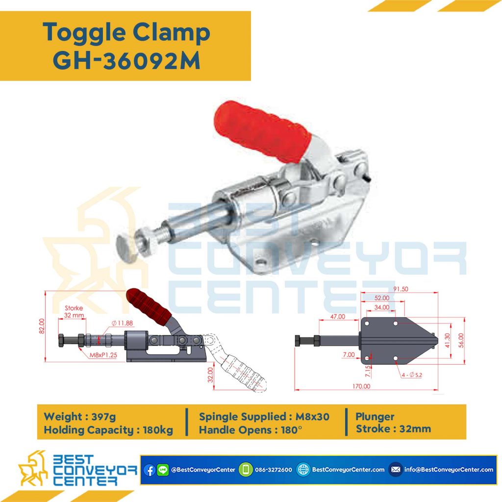 Toggle Clamp แบบดัน GH36092M BestConveyorCenter