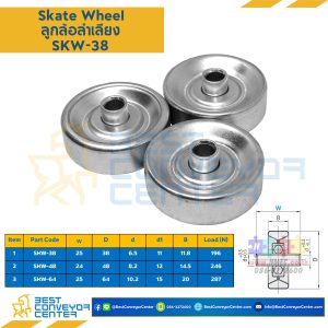 ลูกล้อลำเลียง Skate Wheel ขนาด 38 : SKW-38