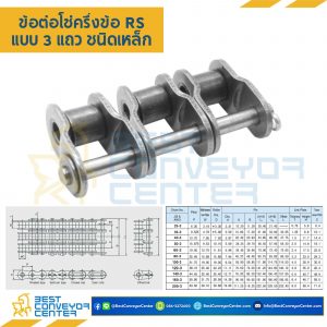 ข้อต่อครึ่งข้อ 3 แถว No.120 : CL120R3P0.5