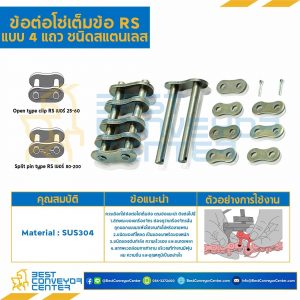 ข้อต่อเต็มข้อ 4 แถว No.60 : CL60R4P1SS