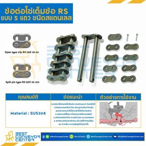 ข้อต่อเต็มข้อ 5 แถว No.100 : CL100R5P1SS