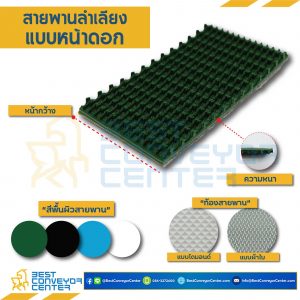 สายพานหน้าดอก PVC สีดำ หนา 5 mm. ขนาด 650x15,835 mm. : RT-PVC-5-W650xL15835-B