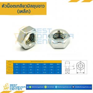 น็อตตัวเมีย ขนาด 10 mm. (Steel Zinc) : N-M10S