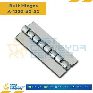 บานพับเหล็ก ขนาด 22x60 mm. หนา 1.2 mm. A-1230-60-22