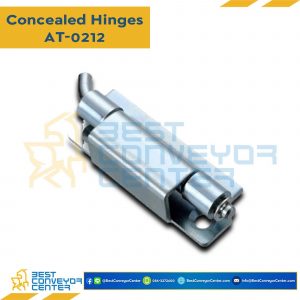 บานพับซ่อนเหล็กชุบซิงค์ ขนาด 22.4x65 mm. หนา 2 mm. AT-0212