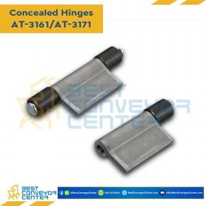 บานพับซ่อนเหล็ก ขนาด 36x100 mm. หนา 4 mm. AT-3161