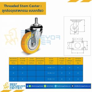 ล้อเทอร์โมพลาสติกโพลียูรีเทน แบบล้อเกลียว ขนาด 100 mm. : TPUB-TS-100