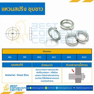 แหวนสปริงชุบขาว M10 : SW-M10S