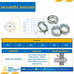 แหวนสปริงสแตนเลส M10 : SW-M10SS
