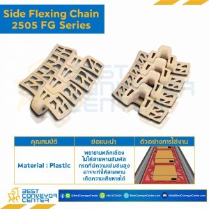 โซ่พลาสติกทางโค้ง Table Top Chain LF2505FG ; 3.3 นิ้ว. : LF2505FG 330