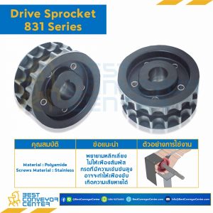 SPROCKET 17Z, BORE 25 MM., DIA 102.5 MM. FOR CHAIN 831 : 6317470-831