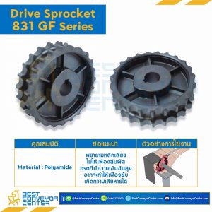 SPROCKET 25Z, BORE 35 MM., DIA 153.20 MM. FOR CHAIN 831 GF : 6325099-831 GF