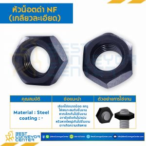 หัวน็อตดำ NF (เกลียวละเอียด) ขนาด 5/16" : NF-5/16