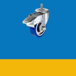 Threaded Stem Caster with Wheel Brake