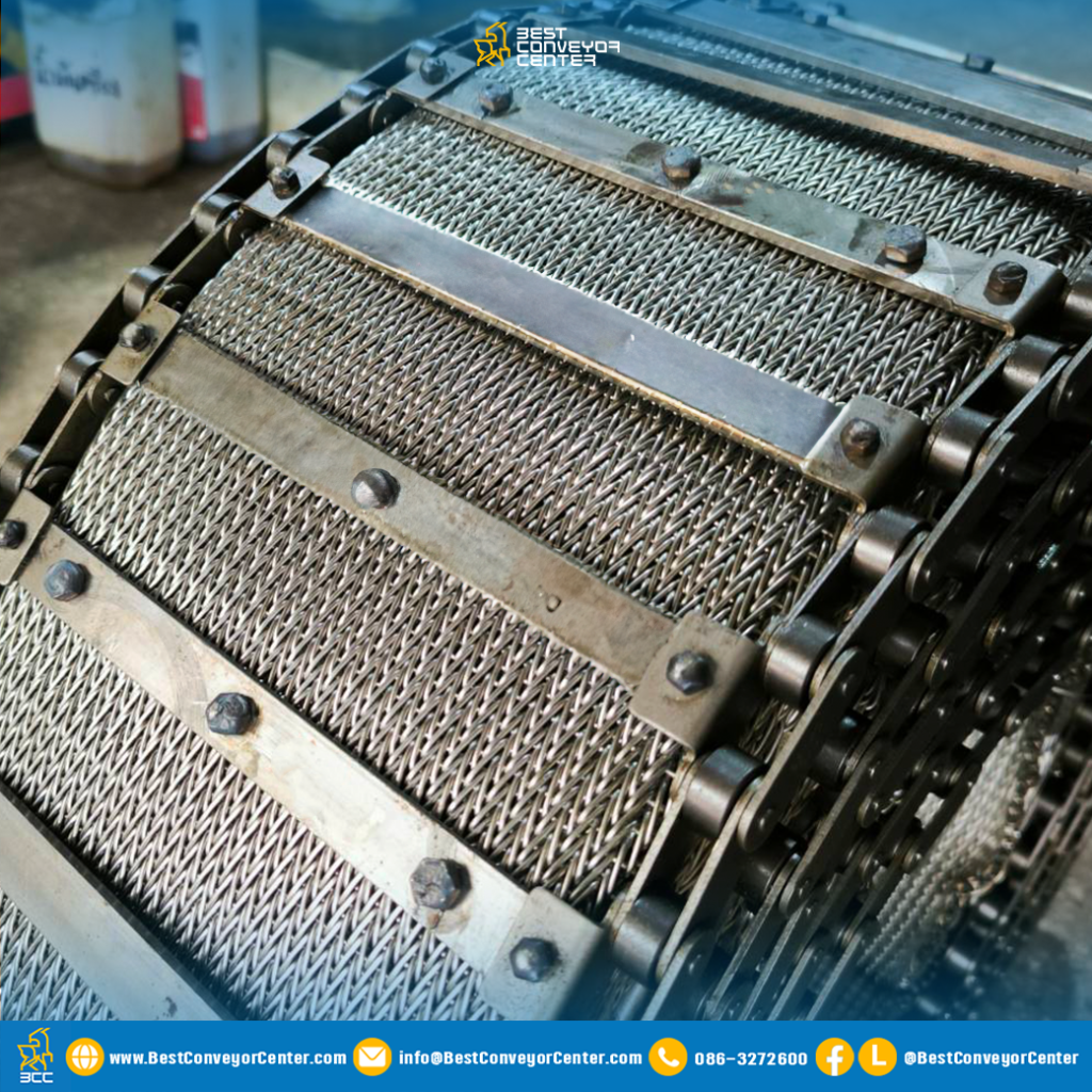สายพานลำเลียงแบบตาข่าย Wire Mesh Belt Conveyor (4)