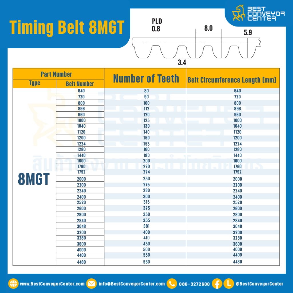 Timing Belt 8M GT Archives - Best Conveyor Center