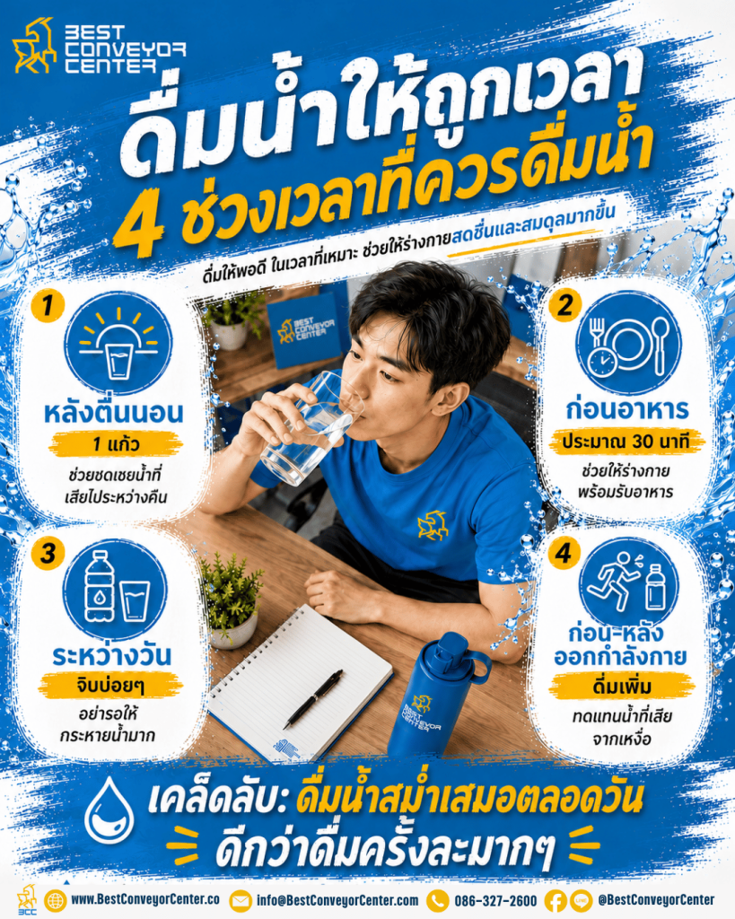 ดื่มน้ำให้ถูกเวลา สุขภาพดีขึ้นจริง
