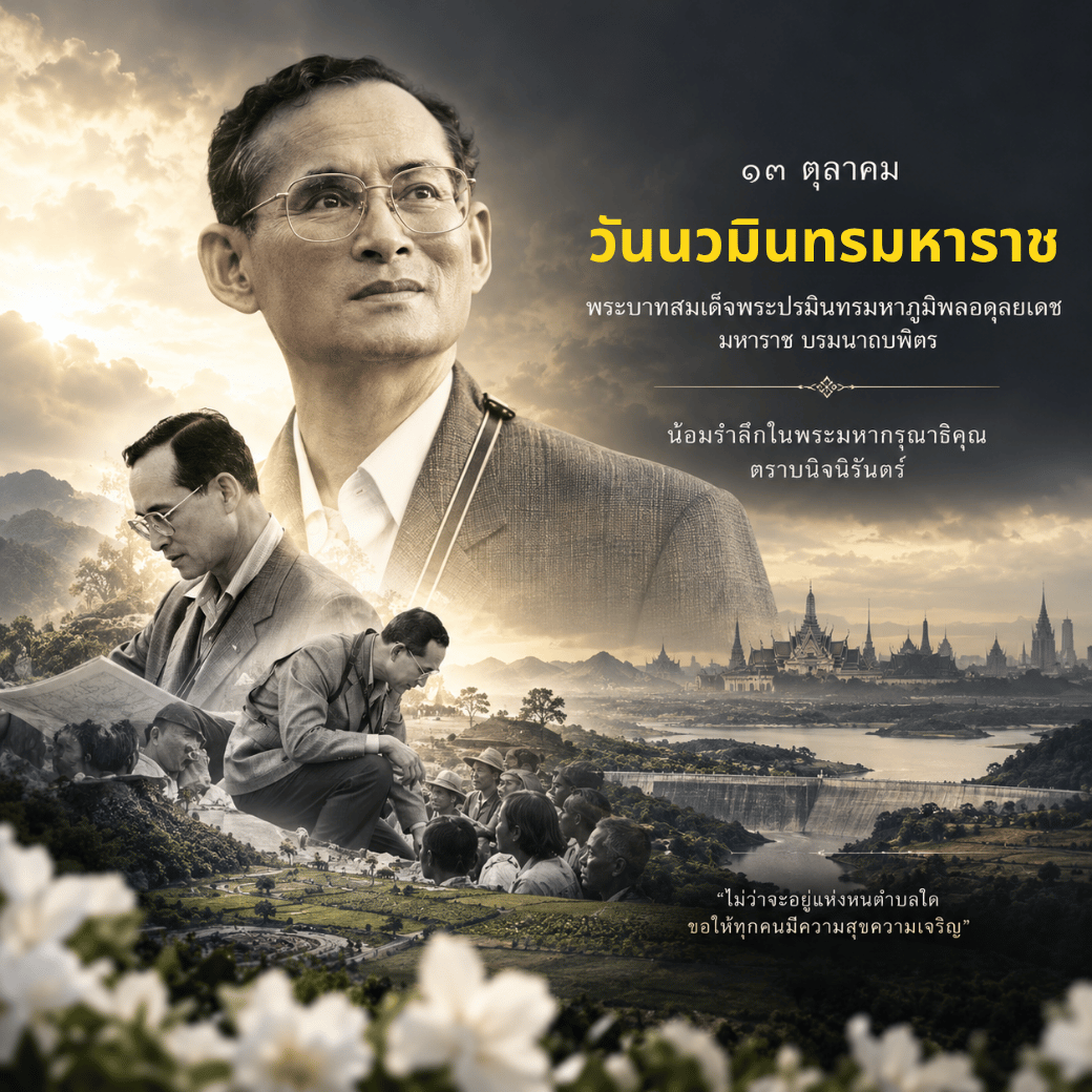 13 ตุลาคม วันนวมินทรมหาราช