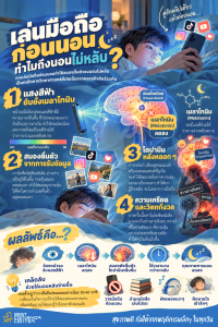 เล่นมือถือก่อนนอน ทำไมนอนไม่หลับ